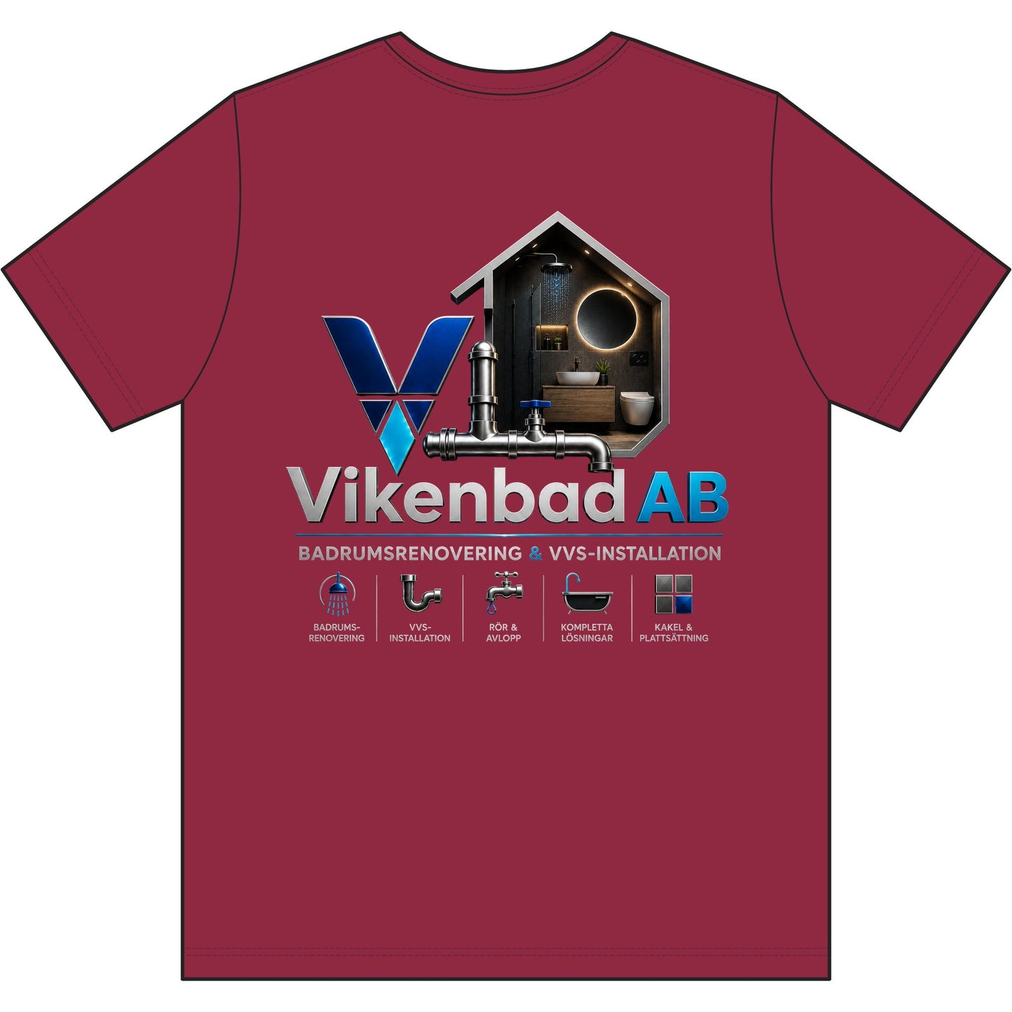 Vikenbad AB - Work T-Shirt